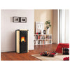 Stufa a Pellet 10 kW Ventilata Serbatoio 18 Kg 292 m³ - Pergamena 1275104 Viviana Evo