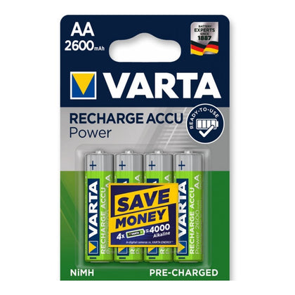 Batterie Varta Stilo ''Aa'' Ricaricabile - Blister 4 Pz.