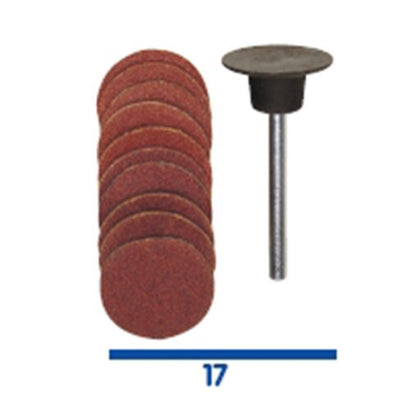 5 Dischi Abrasivi per Acciaio / Metalli / Legno / Platica - ø18 mm Grana 120/150 - 28982