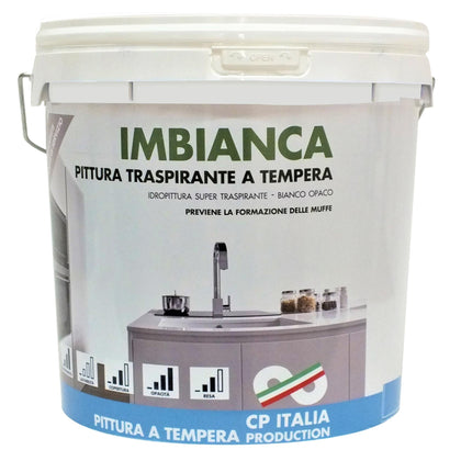 Idropittura Pittura a Tempera per interni - 14 litri - bianco opaco - 501CAP000014 Imbianca