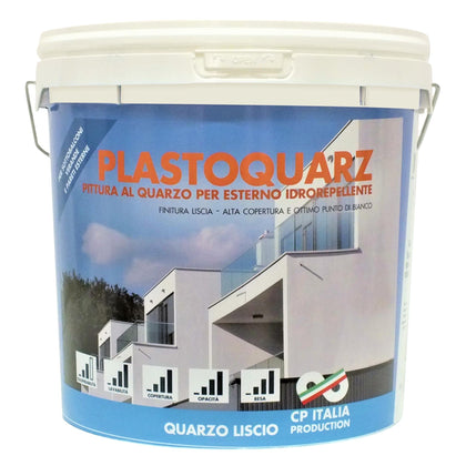 Pittura al Quarzo per interno e esterno - colore bianco - 5 litri - Plasto Quarz - 551CAP000005