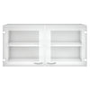 Pensile Mobile Cucina con 2 Ante in vetro 98x34xh54 cm - Bianco 45518-49