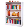 Libreria in legno massello con 3 ripiani 90x35xh116 cm Bianco - linea Provence