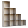 Libreria 10 Vani 121x29,5xh121 cm - colore frassino - modello cubo