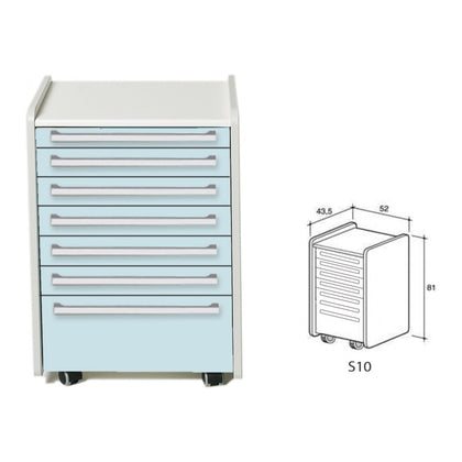 Cassettiera S10 - Azzurra - 1 Pz.