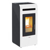 Stufa a Pellet Canalizzabile 16 Kw Serbatoio 23 kg 400 mq con telecomando - Bianco King 16