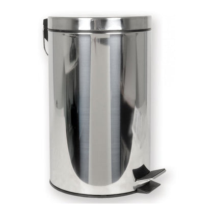 Cestino Rifiuti Inox - 12 Litri - con Pedale - 1 Pz.