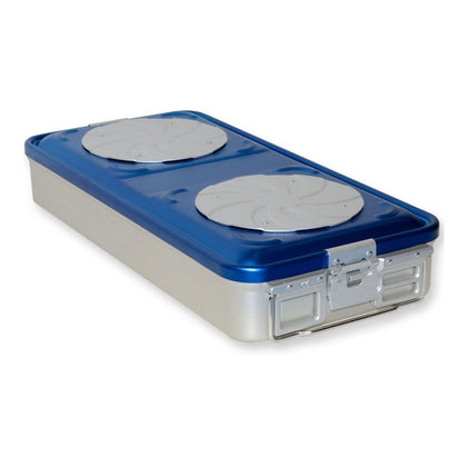 Container con Valvola Grande H100 mm - Blu Forato - 1 Pz.