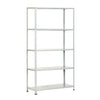 Scaffale in metallo Scaffalatura 5 ripiani - aste intere con bulloni e piedini - 40x80xh196 cm