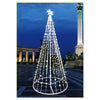 Albero Luminoso 3D Con Stella 576Led Fredda - 80X200 Cm