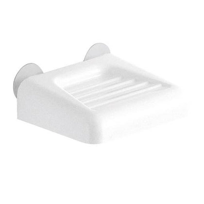 Portasapone da parete per bagno in resina bianco - 8011/02 Junior