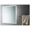 Specchio rettangolare con cornice bianco 55x60x3,5 cm senza luci - 8000