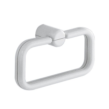 Portasalviette a parete con anello per bagno - bianco - 2970