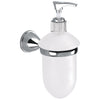 Dispenser sapone liquido in vetro per bagno in Acciaio e Cromall - GE80 Genziana