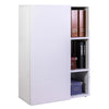 Libreria - 1 Anta + 2 Ripiani - 80X34X111H Cm - Bianco Lucido