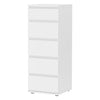 Cassettiera 5 cassetti NOVA - 40x40xh107 cm - bianco - 71096/49