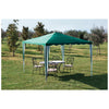 Gazebo da giardino in acciaio con telo in poliestere 300x300xh255 cm Verde