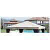 Copertura di ricambio in poliestere per Gazebo Legno 300x300 cm - Beige