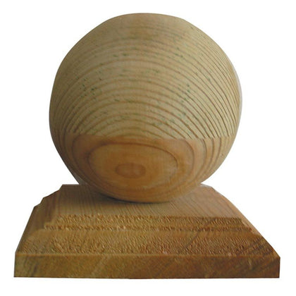 Sfera decorativa per palo in legno impregnato da recinto - 9x9 cm