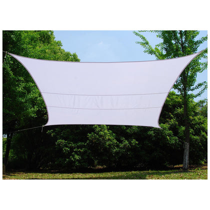 Telo Vela Ombreggiante per giardino in poliestere 500x500 cm Bianco - Modello vela