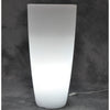 Vaso luminoso in resina per piante - Tondo Ø40xh90 cm - bianco ghiaccio - luce bianca