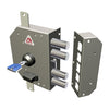 Serratura Porta Blindata Triplice con Scrocco Chiusura 4 catenacci - Chiave radiale interna - Entrata 60 mm Mano Sinistra - 3250C-52NK55/29
