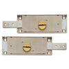 Coppia serrature per serrande lato DX e SX 1 Mandata + 3 chiavi - Scatola 155x56 mm - 0733