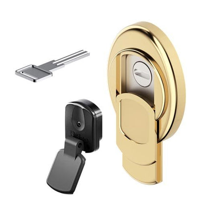 Monolito Magnetico protezione protezione serrature a cilindro + 2 chiavi magnetiche - Oro lucido  - MG3551B