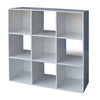 Libreria 9 Vani 91x30xh91 cm - colore bianco - modello cubo