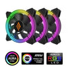 Ventola Zephyr 120 Rgb 3In1 Pwm Blk Pack 3 Ventole 120Mm Argb Controlle